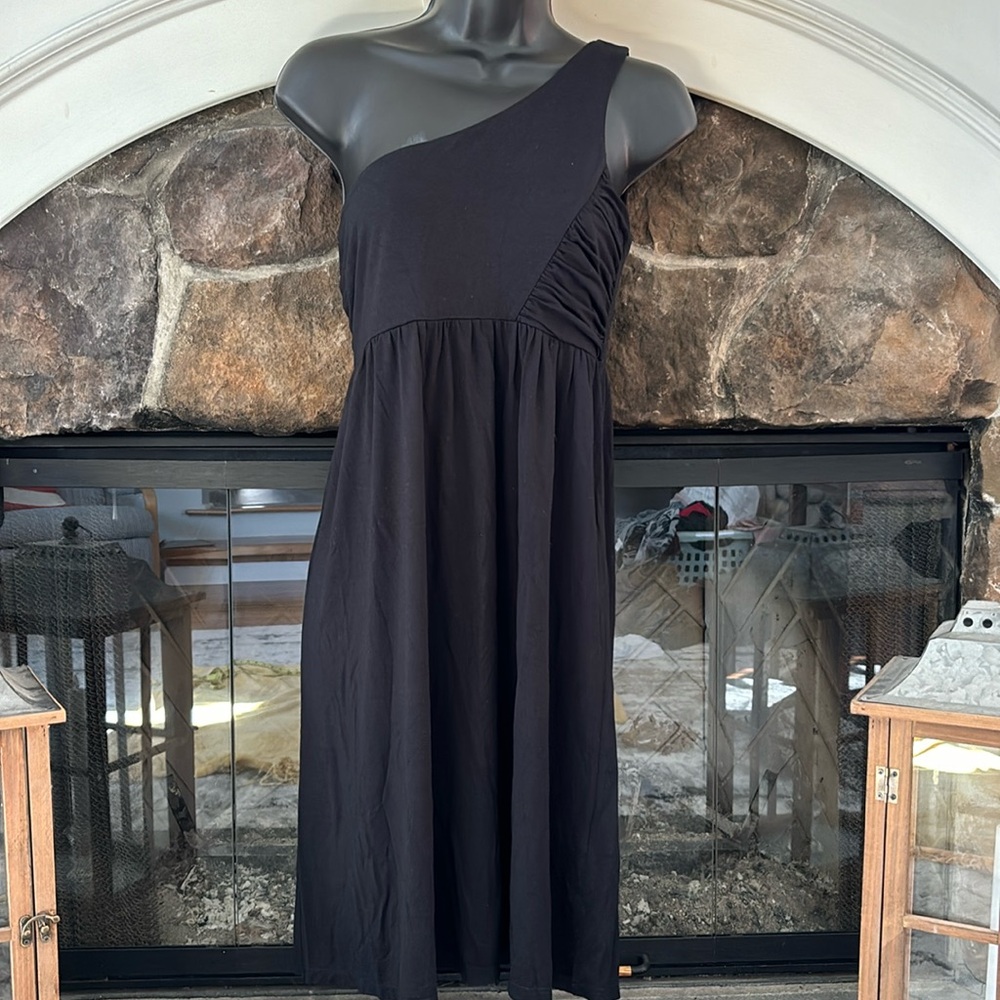 INC International Concepts black “one shoulder” dress size Small
